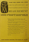 Educational And Psychological Measurement