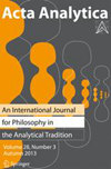 Acta Analytica-international Periodical For Philosophy In The Analytical Traditi