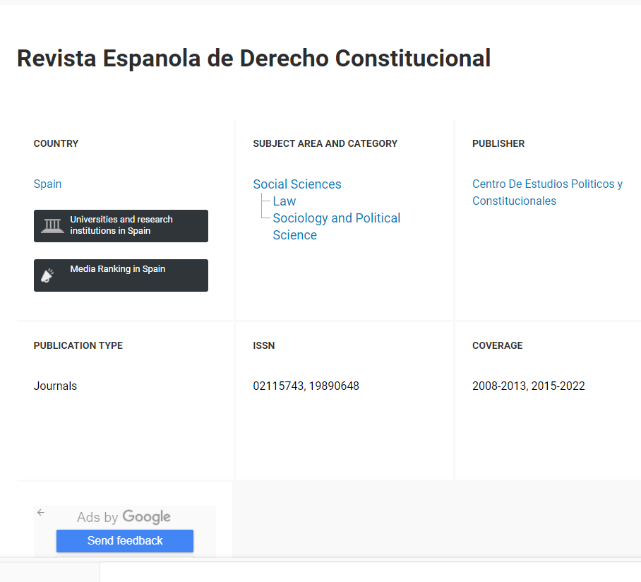 Revista Espanola De Derecho Constitucional