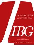 Transactions Of The Institute Of British Geographers