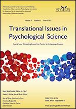 Translational Issues In Psychological Science