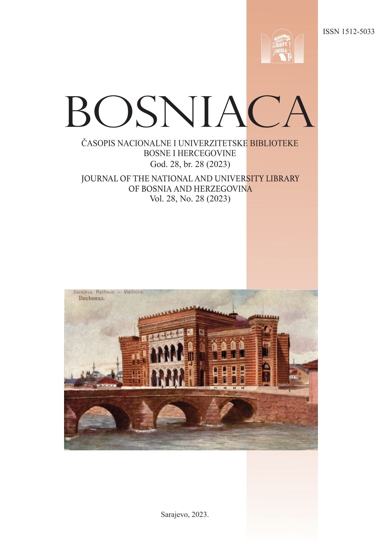 Bosniaca-journal Of The National And University Library Of Bosnia And Herzegovin