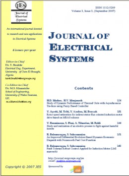 Journal Of Electrical Systems期刊